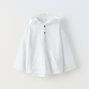 NWOT Zara kids linen cotton hoodie